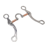 Horse Snaffle Bit Stainless Steel Rose Gold Plated Horse Gag Loose Ring Outdoor Garden Cultivation Horse Mouth Bit - Top-Down View