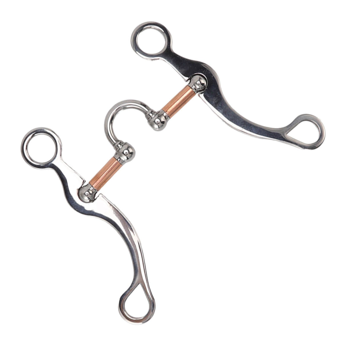 Horse Snaffle Bit Stainless Steel Rose Gold Plated Horse Gag Loose Ring Outdoor Garden Cultivation Horse Mouth Bit