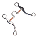 Horse Snaffle Bit Stainless Steel Rose Gold Plated Horse Gag Loose Ring Outdoor Garden Cultivation Horse Mouth Bit