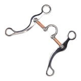 Horse Snaffle Bit Stainless Steel Rose Gold Plated Horse Gag Loose Ring Outdoor Garden Cultivation Horse Mouth Bit - Close-Up Angle