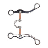 Horse Snaffle Bit Stainless Steel Rose Gold Plated Horse Gag Loose Ring Outdoor Garden Cultivation Horse Mouth Bit - Low Angle