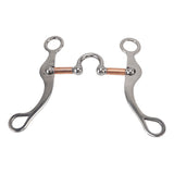 Horse Snaffle Bit Stainless Steel Rose Gold Plated Horse Gag Loose Ring Outdoor Garden Cultivation Horse Mouth Bit