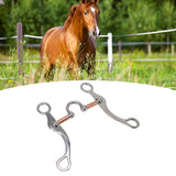 Horse Snaffle Bit Stainless Steel Rose Gold Plated Horse Gag Loose Ring Outdoor Garden Cultivation Horse Mouth Bit