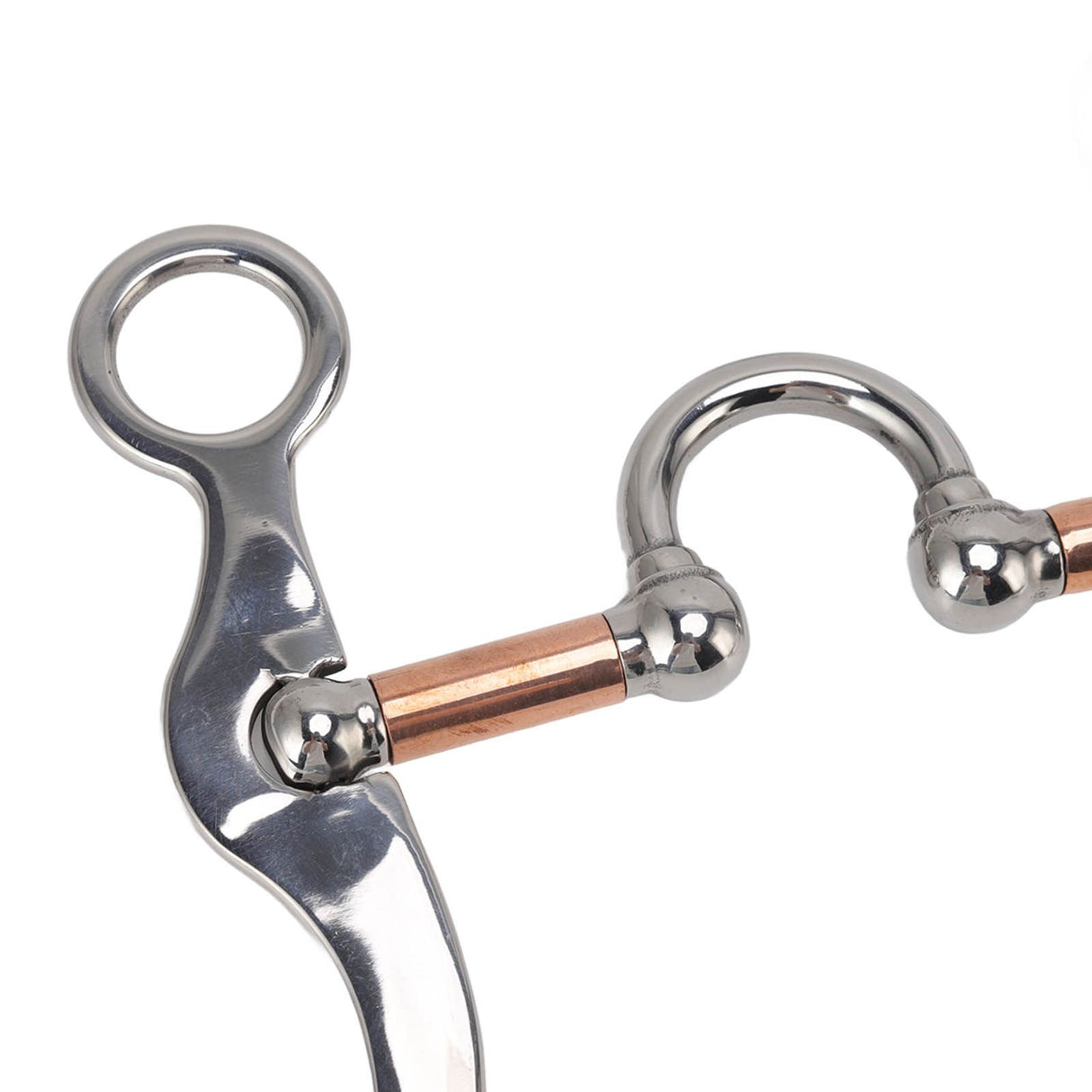 Horse Snaffle Bit Stainless Steel Rose Gold Plated Horse Gag Loose Ring Outdoor Garden Cultivation Horse Mouth Bit