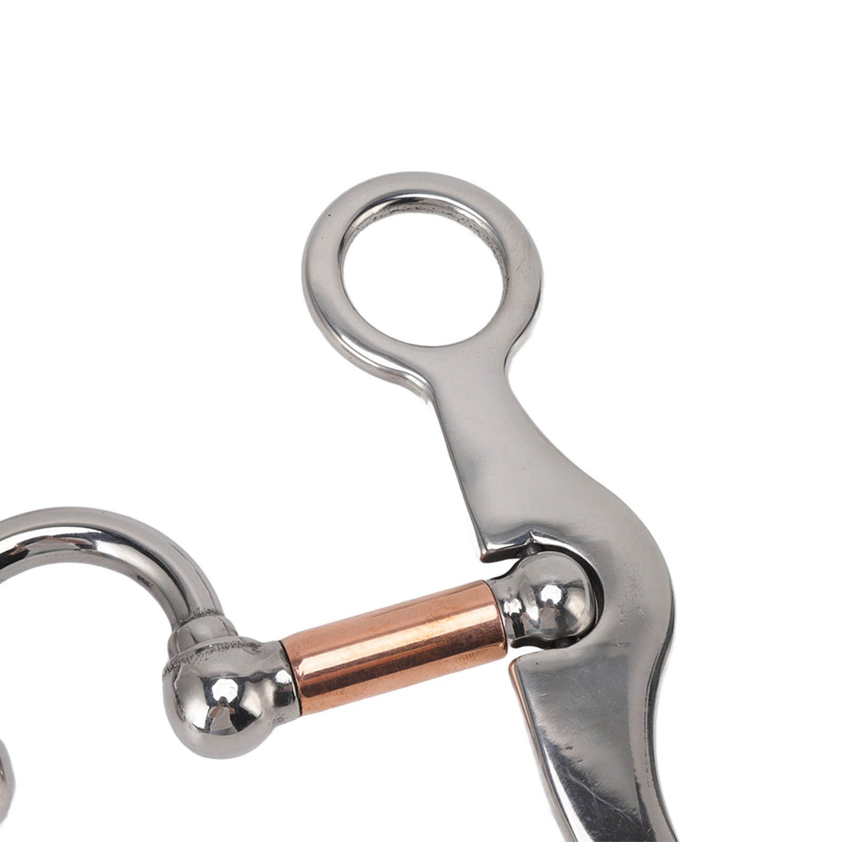 Horse Snaffle Bit Stainless Steel Rose Gold Plated Horse Gag Loose Ring Outdoor Garden Cultivation Horse Mouth Bit