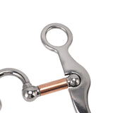 Horse Snaffle Bit Stainless Steel Rose Gold Plated Horse Gag Loose Ring Outdoor Garden Cultivation Horse Mouth Bit