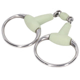 Horse Snaffle Bit Stainless Steel Horse Snaffle Roller Garden Breeding Mouth Bit for for 125mm Horse Mouth - Top-Down View