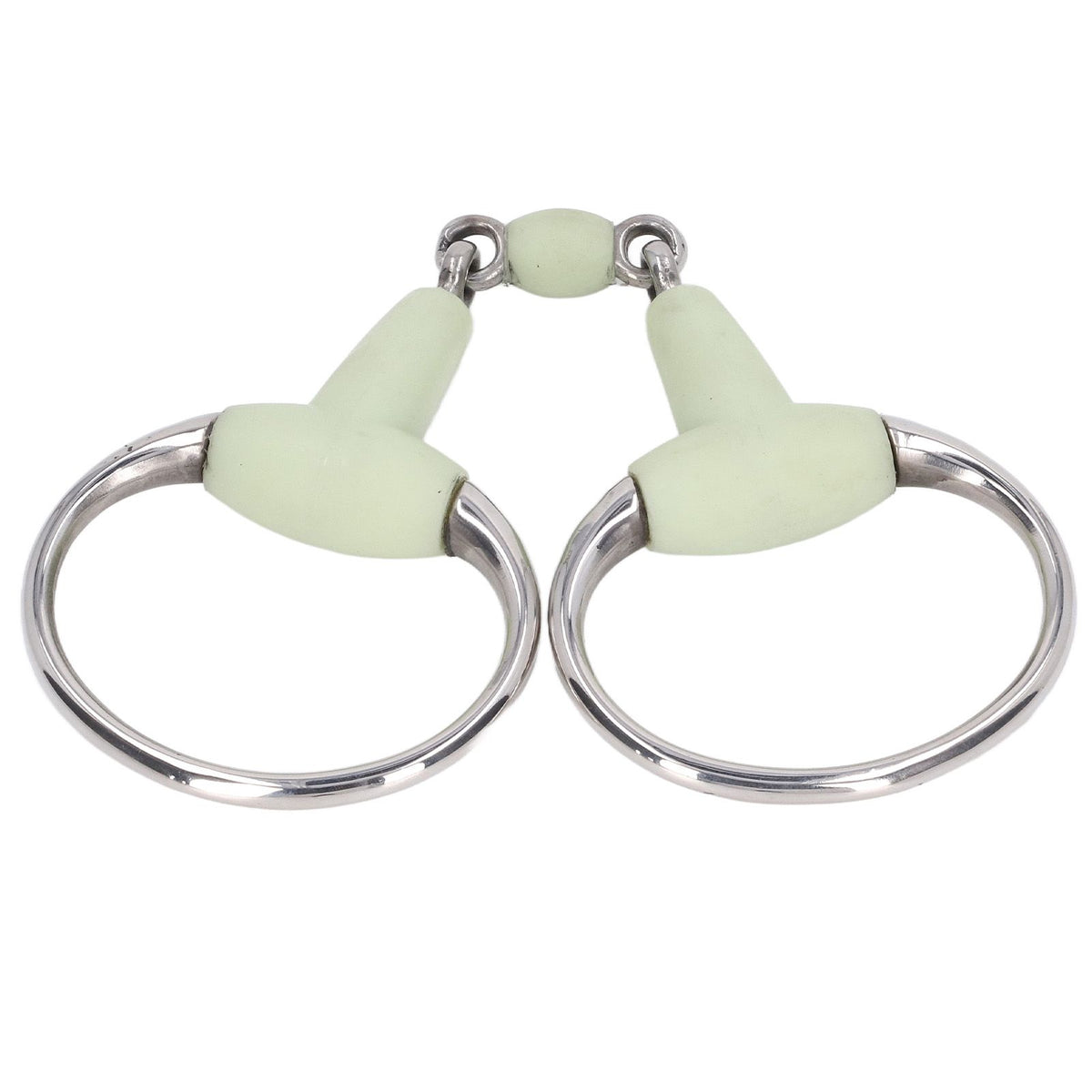 Horse Snaffle Bit Stainless Steel Horse Snaffle Roller Garden Breeding Mouth Bit for for 125mm Horse Mouth