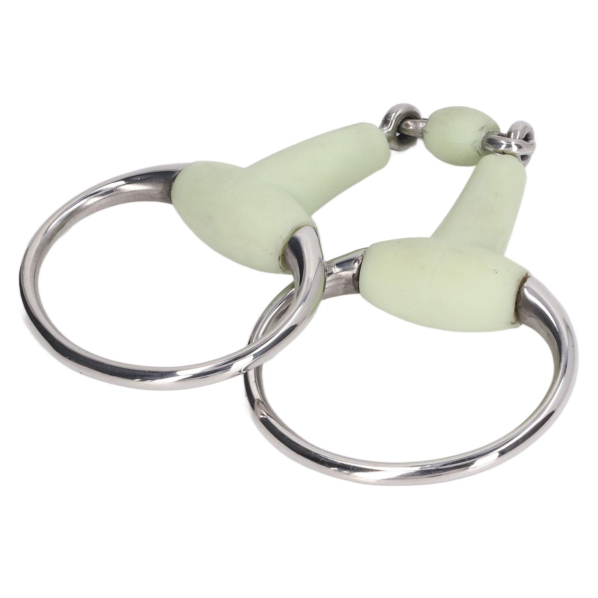 Horse Snaffle Bit Stainless Steel Horse Snaffle Roller Garden Breeding Mouth Bit for for 125mm Horse Mouth