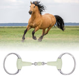Horse Snaffle Bit Stainless Steel Horse Snaffle Roller Garden Breeding Mouth Bit for for 125mm Horse Mouth - Extra Image