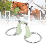 Horse Snaffle Bit Stainless Steel Horse Snaffle Roller Garden Breeding Mouth Bit for for 125mm Horse Mouth