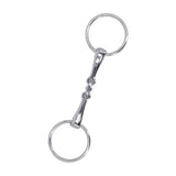 Horse Snaffle Stainless Steel Flexible Jointed Wearable Rust Proof O Ring Horse Mouth Bit for Horse Racing - 45-Degree Angle