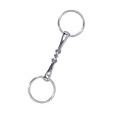 Horse Snaffle Stainless Steel Flexible Jointed Wearable Rust Proof O Ring Horse Mouth Bit for Horse Racing