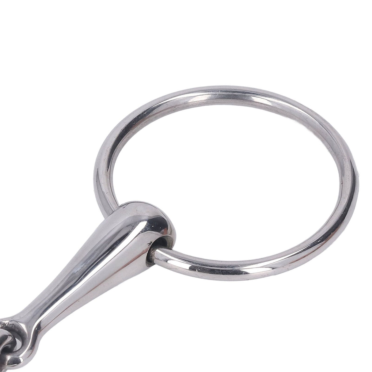 Horse Snaffle Stainless Steel Flexible Jointed Wearable Rust Proof O Ring Horse Mouth Bit for Horse Racing