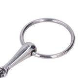 Horse Snaffle Stainless Steel Flexible Jointed Wearable Rust Proof O Ring Horse Mouth Bit for Horse Racing