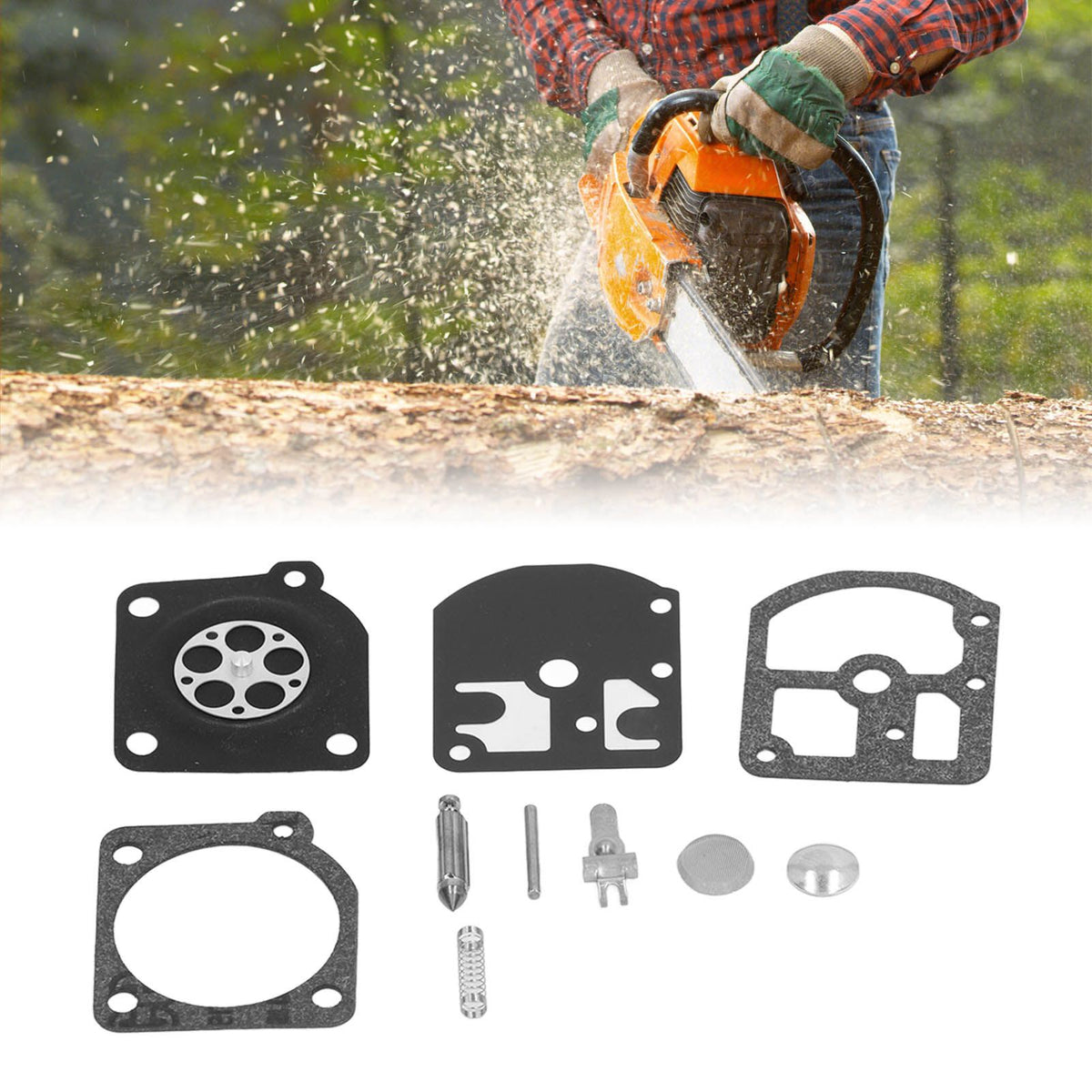 Carburetor Rebuild Repair Kit for Stihl for Zama 009 010 011 012 011AV Chainsaw Gasket Parts