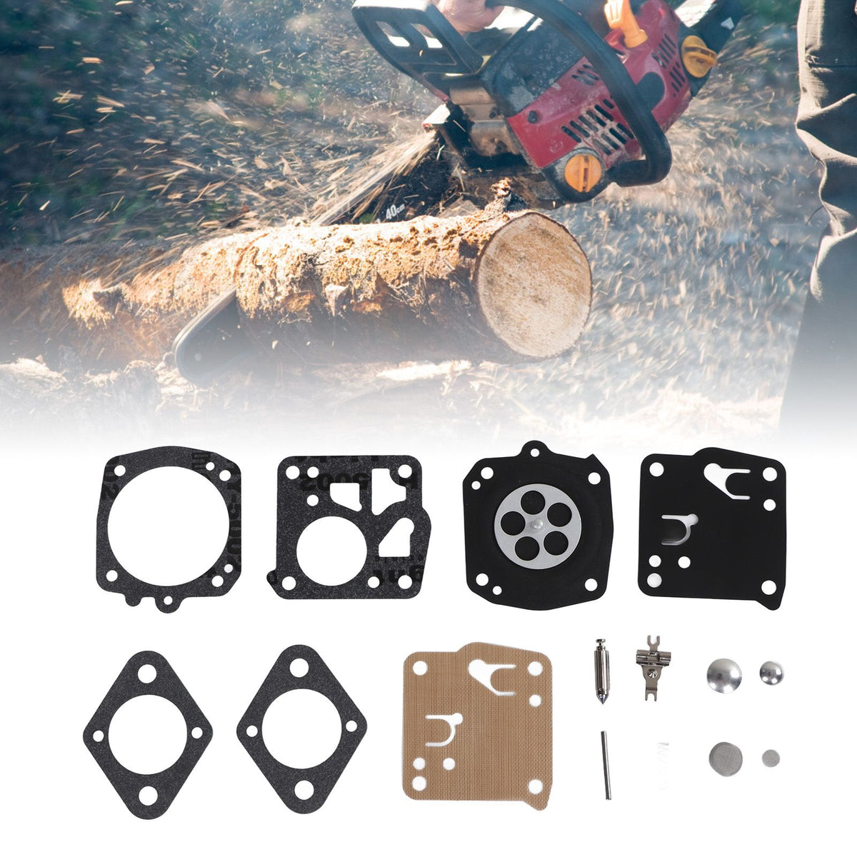 Carburetor Repair Gasket Diaphragm Kits for Tillotson RK 23HS Chainsaw Carburetor Paper Pad and Gasket Replacement Set