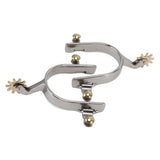 1 Pair Horse Spurs Stainless Steel Exquisite Cowboy Equestrian Boot Spurs for Horse Training Equestrian Competition