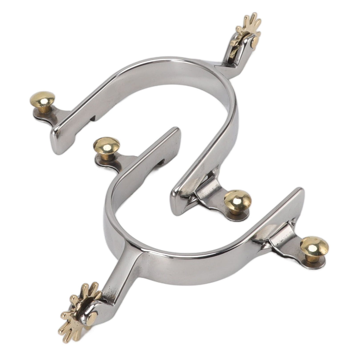 1 Pair Horse Spurs Stainless Steel Exquisite Cowboy Equestrian Boot Spurs for Horse Training Equestrian Competition