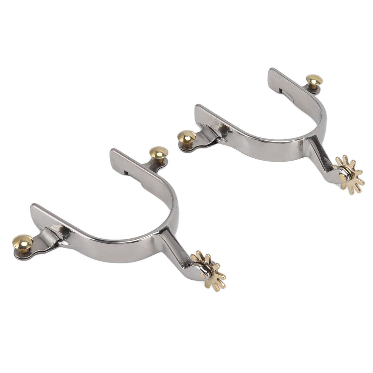 1 Pair Horse Spurs Stainless Steel Exquisite Cowboy Equestrian Boot Spurs for Horse Training Equestrian Competition