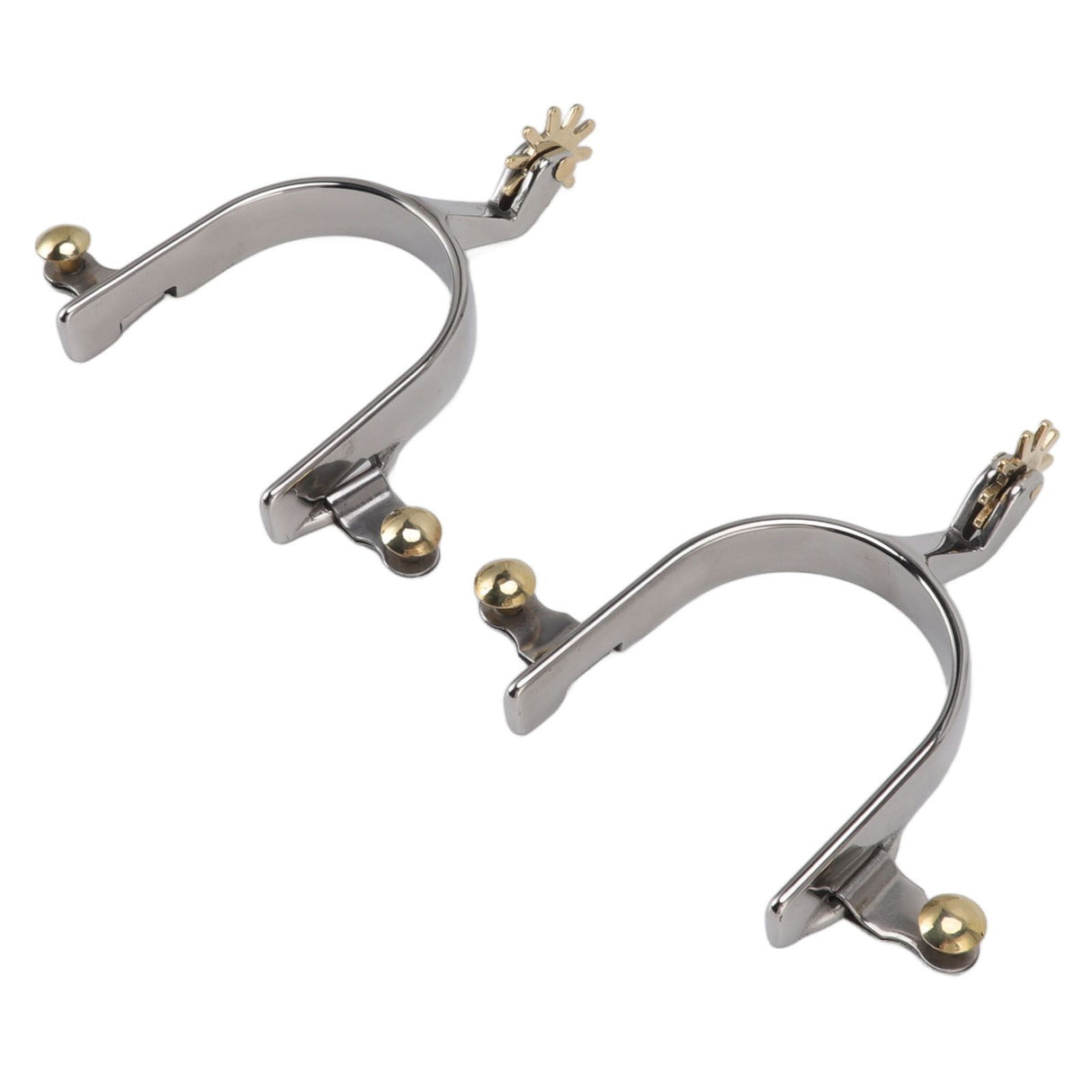 1 Pair Horse Spurs Stainless Steel Exquisite Cowboy Equestrian Boot Spurs for Horse Training Equestrian Competition