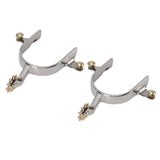 1 Pair Horse Spurs Stainless Steel Exquisite Cowboy Equestrian Boot Spurs for Horse Training Equestrian Competition