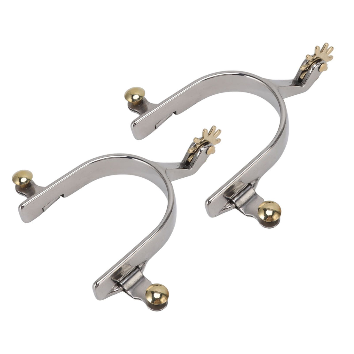 1 Pair Horse Spurs Stainless Steel Exquisite Cowboy Equestrian Boot Spurs for Horse Training Equestrian Competition