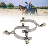 1 Pair Horse Spurs Stainless Steel Exquisite Cowboy Equestrian Boot Spurs for Horse Training Equestrian Competition - Extra Image