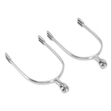 1 Pair Horse Spurs Stainless Steel Western Cowboy Equestrian Boot Spurs for Horse Training Riding - 45-Degree Angle