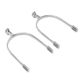 1 Pair Horse Spurs Stainless Steel Western Cowboy Equestrian Boot Spurs for Horse Training Riding - Rear View