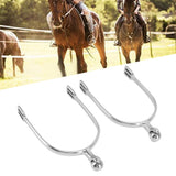 1 Pair Horse Spurs Stainless Steel Western Cowboy Equestrian Boot Spurs for Horse Training Riding