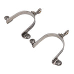 One Pair Boot Spurs Stainless Steel Vintage Leaf Patterned Western Cowboy Spurs for Outdoor