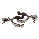 2 PCS Cowboy Horse Spurs Outdoor Garden Retro Spurs Saddlery Equipment with Cow Icon