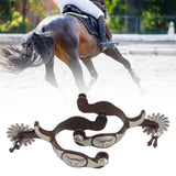2 PCS Cowboy Horse Spurs Outdoor Garden Retro Spurs Saddlery Equipment with Cow Icon - Extra Image