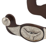 2 PCS Cowboy Horse Spurs Outdoor Garden Retro Spurs Saddlery Equipment with Cow Icon