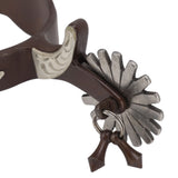 2 PCS Cowboy Horse Spurs Outdoor Garden Retro Spurs Saddlery Equipment with Cow Icon - Extra Image