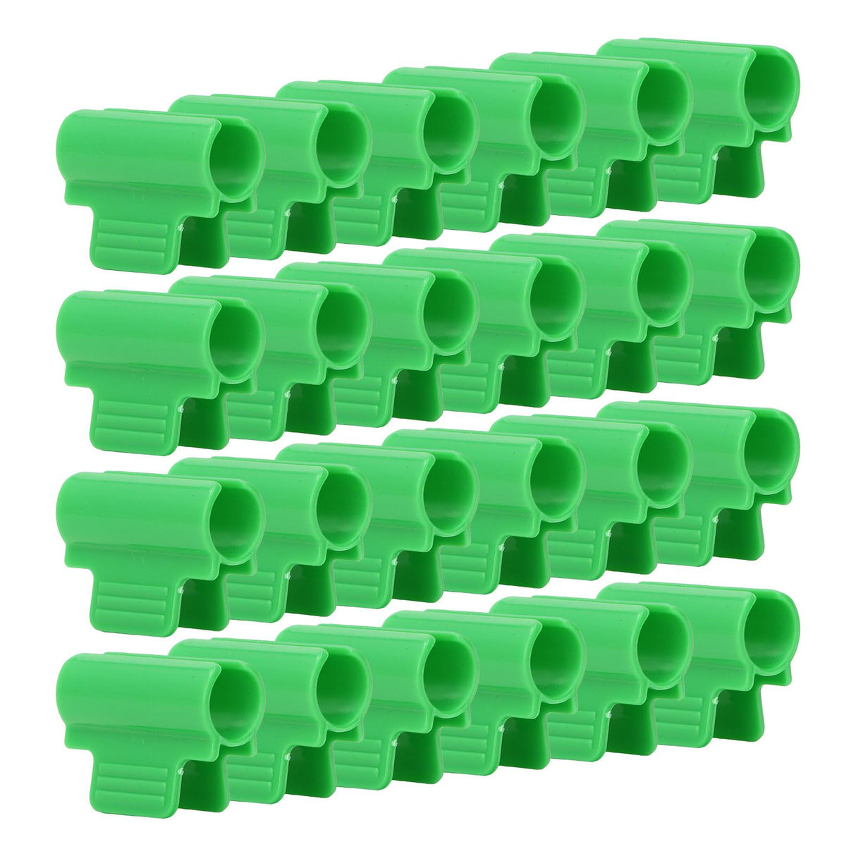 24pcs Greenhouse Clamps Single Head Row Cover Netting Tunnel Hoop Clips Insect Proof Shed Film Shading Net Rod Clips 19mm
