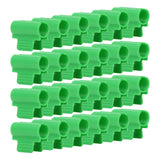 24pcs Greenhouse Clamps Single Head Row Cover Netting Tunnel Hoop Clips Insect Proof Shed Film Shading Net Rod Clips 19mm - Front View