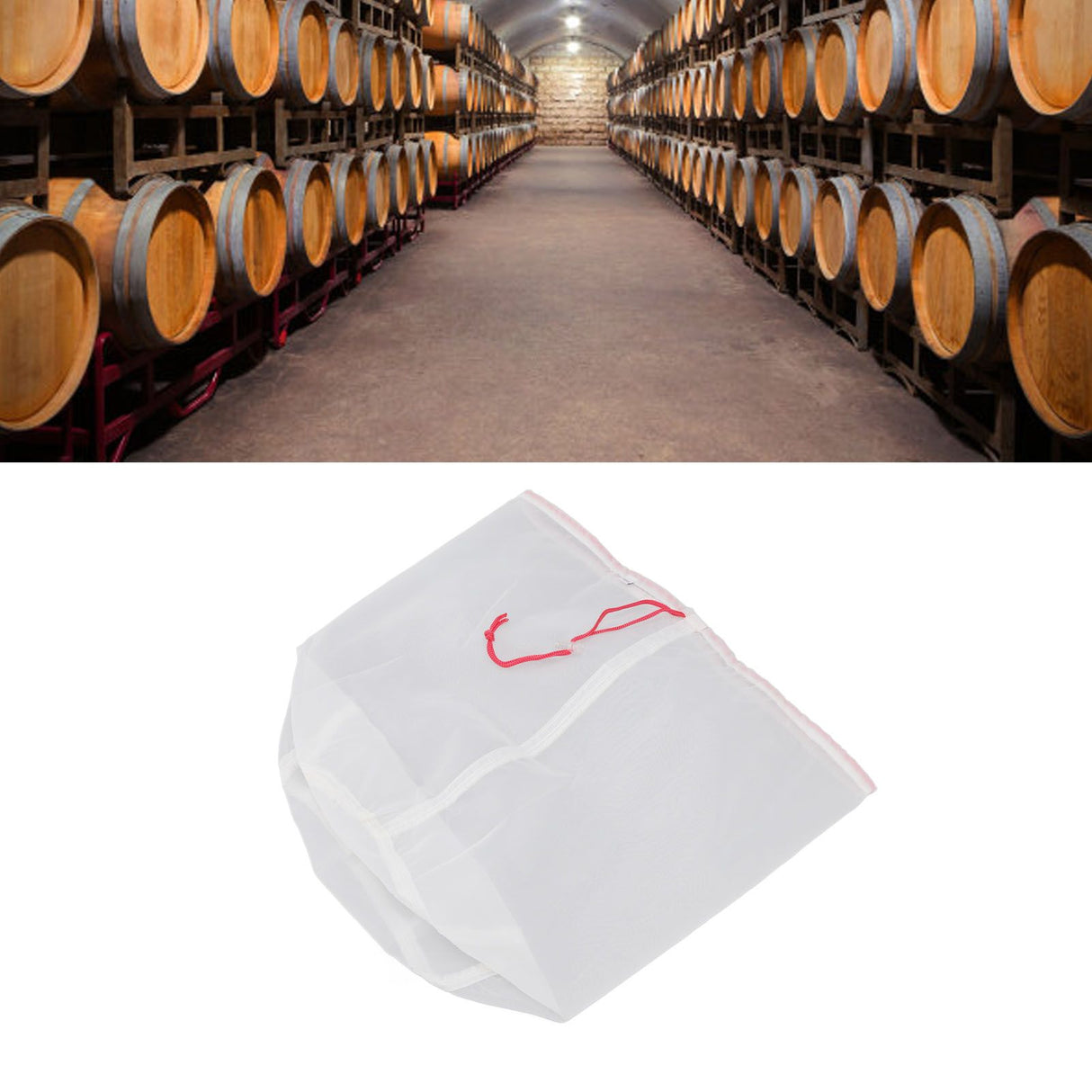 5 Gallons Brew Bags Wine Straining Bag Extra Fine Mesh for Homebrewing Milk Honey Red (160micro)
