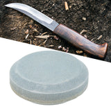 Double Sided Knife Sharpener Multifunctional Round Shape Knife Sharpening Stone for Lawn Mower Blades Machetes