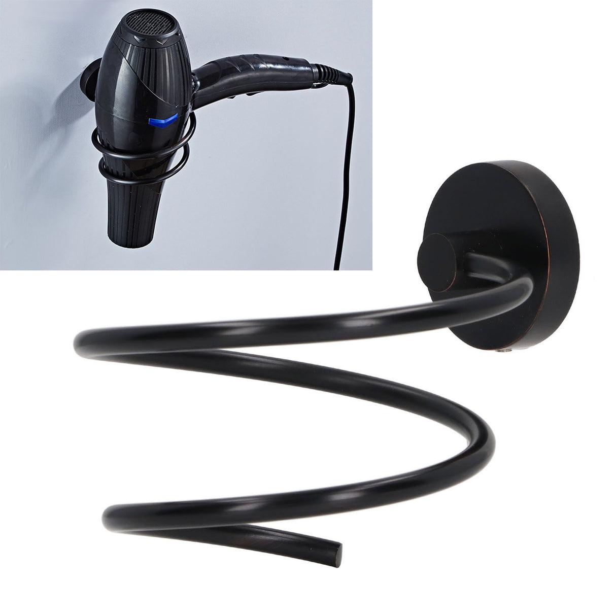 304 Stainless Steel Hair Dryer Rack Keep Tidy Wall Mount Blow Hair Dryer Holder for Bathroom ORB