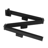 Laundry Drying Rack Retractable 3 Folding Wall Mounted Clothes Drying Rack for Entrance Bedroom Laundry Room Black - Rear View