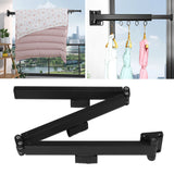 Laundry Drying Rack Retractable 3 Folding Wall Mounted Clothes Drying Rack for Entrance Bedroom Laundry Room Black