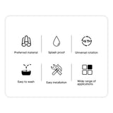 Plastic Faucet Extender 360 Degree Universal Rotating Splashing Proof Tap Aerator for Kitchen Bathroom