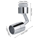 Plastic Faucet Extender 360 Degree Universal Rotating Splashing Proof Tap Aerator for Kitchen Bathroom - Rear View