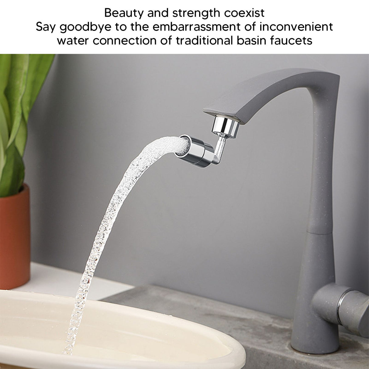Plastic Faucet Extender 360 Degree Universal Rotating Splashing Proof Tap Aerator for Kitchen Bathroom