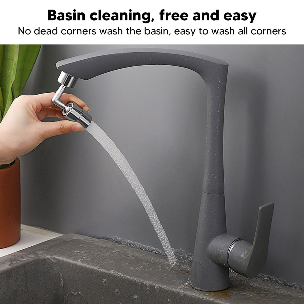 Plastic Faucet Extender 360 Degree Universal Rotating Splashing Proof Tap Aerator for Kitchen Bathroom