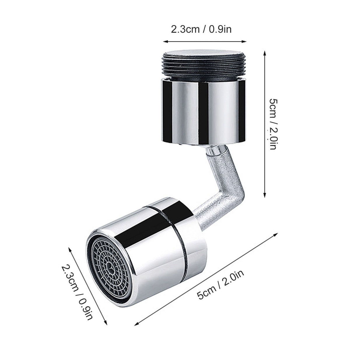 Universal 360 Degree Swivel Faucet Extender All Copper Anti Splash Faucet Aerator for Kitchen
