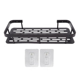 Shower Caddy Single Tier Durable Aluminium Rustproof Sticker Installation Shower Shelf for Bathroom Bedroom Kitchen Black