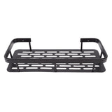 Shower Caddy Single Tier Durable Aluminium Rustproof Sticker Installation Shower Shelf for Bathroom Bedroom Kitchen Black